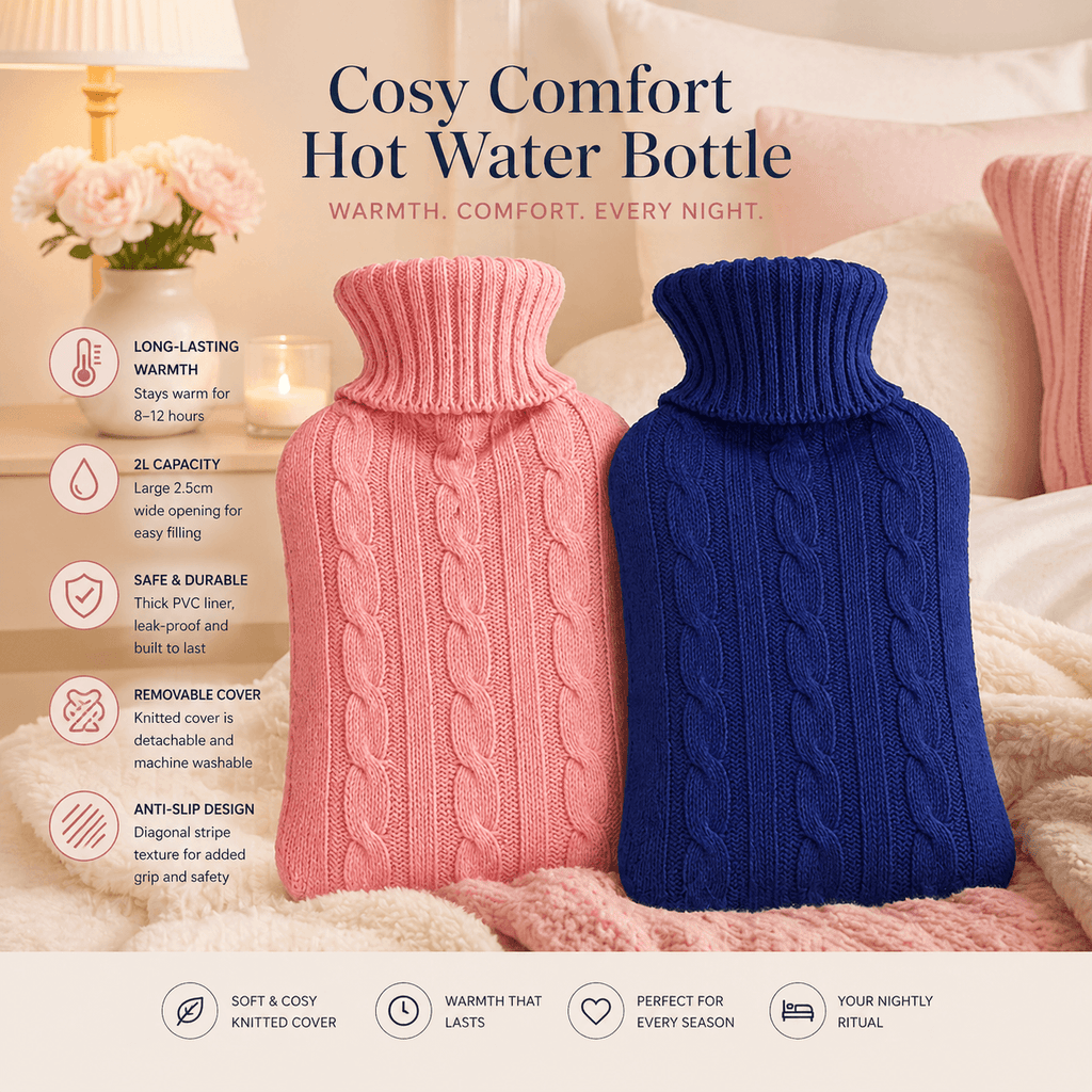 Cosy Purpose™ Hot Water Bottle & Cover